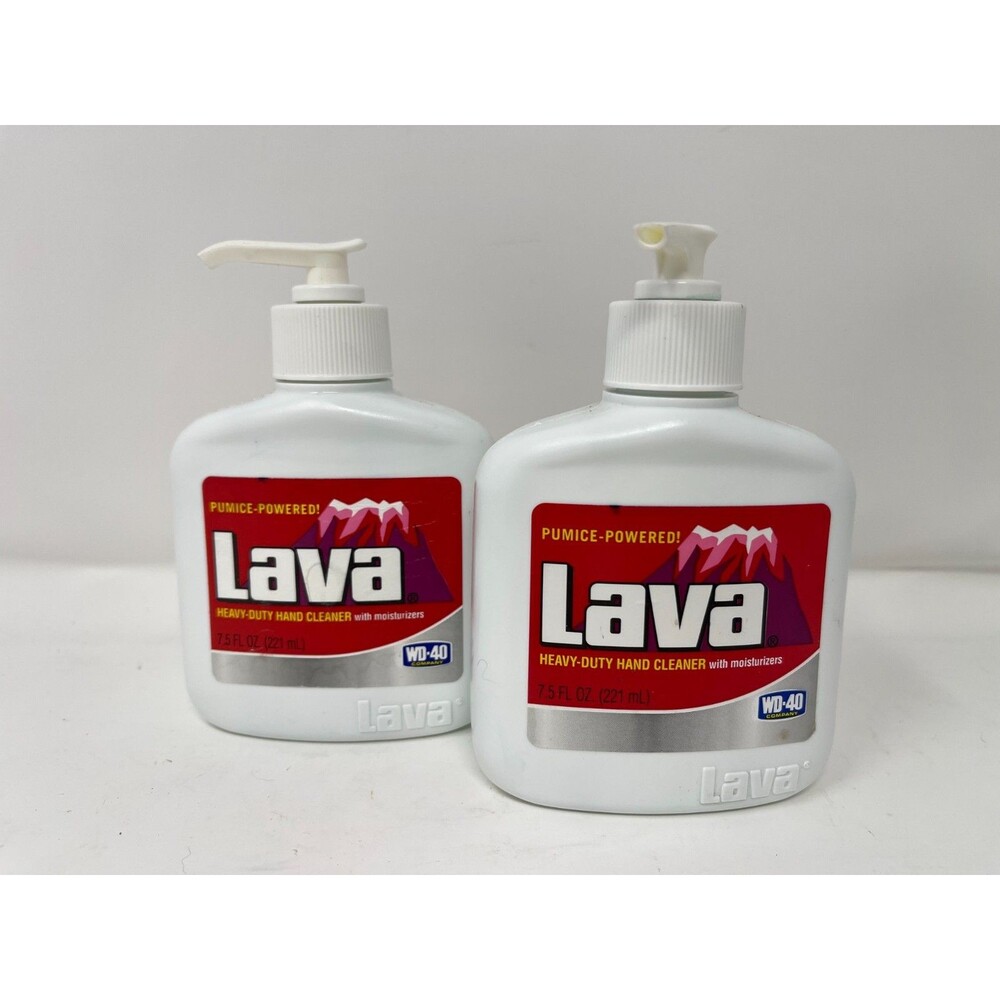 2x LAVA Heavy-Duty Hand Cleaner W Moisturizer Pumice Powered 7.5 Oz New Liquid